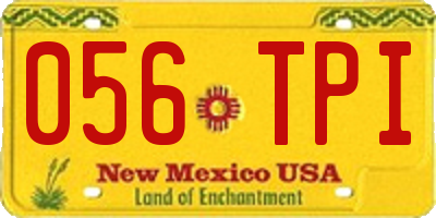 NM license plate 056TPI