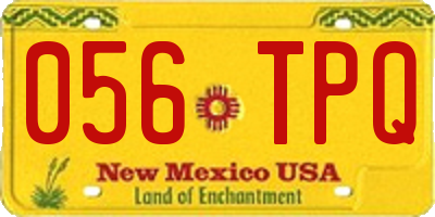 NM license plate 056TPQ