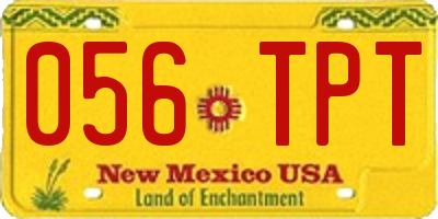 NM license plate 056TPT