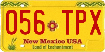 NM license plate 056TPX