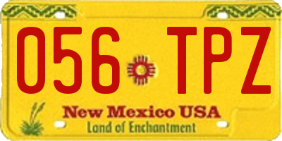 NM license plate 056TPZ