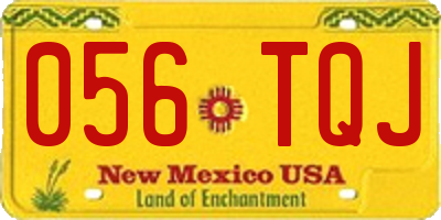NM license plate 056TQJ