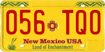 NM license plate 056TQO