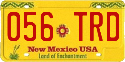 NM license plate 056TRD