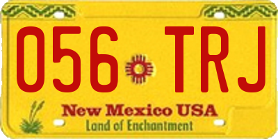 NM license plate 056TRJ