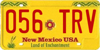 NM license plate 056TRV