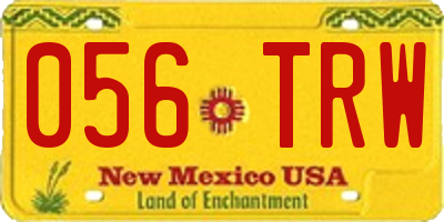 NM license plate 056TRW