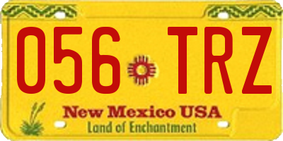 NM license plate 056TRZ