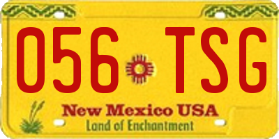 NM license plate 056TSG