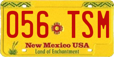 NM license plate 056TSM