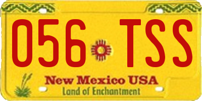 NM license plate 056TSS