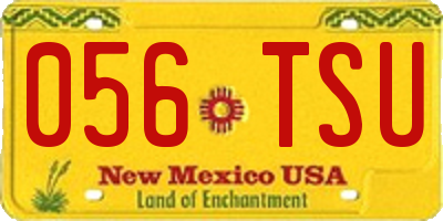 NM license plate 056TSU