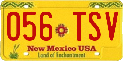 NM license plate 056TSV