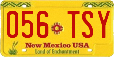 NM license plate 056TSY