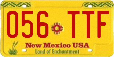 NM license plate 056TTF