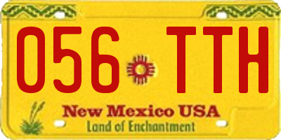 NM license plate 056TTH