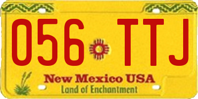 NM license plate 056TTJ