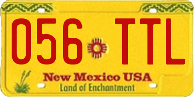 NM license plate 056TTL
