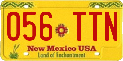 NM license plate 056TTN