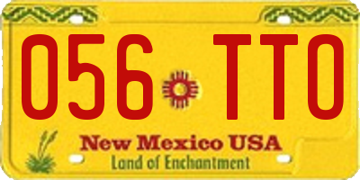 NM license plate 056TTO
