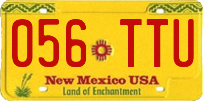 NM license plate 056TTU