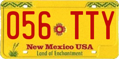 NM license plate 056TTY