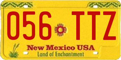 NM license plate 056TTZ