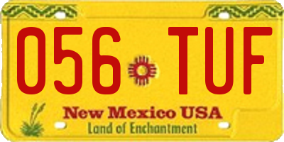 NM license plate 056TUF