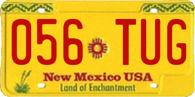 NM license plate 056TUG
