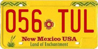 NM license plate 056TUL