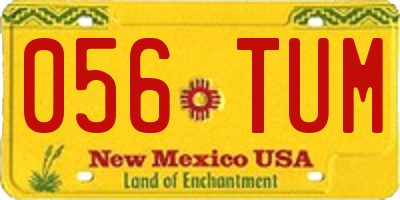 NM license plate 056TUM