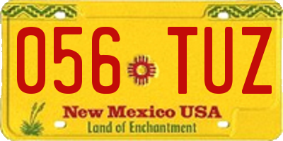 NM license plate 056TUZ