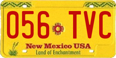 NM license plate 056TVC