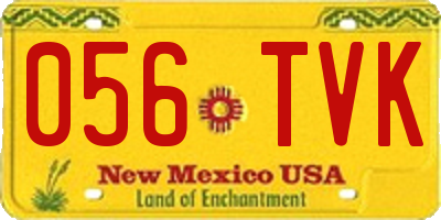 NM license plate 056TVK