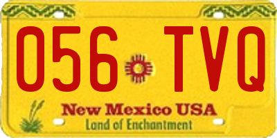 NM license plate 056TVQ