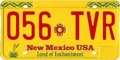 NM license plate 056TVR