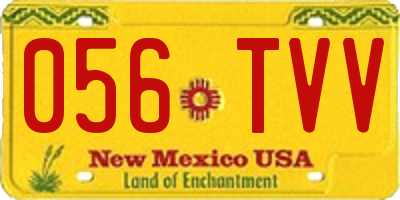 NM license plate 056TVV