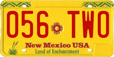 NM license plate 056TWO