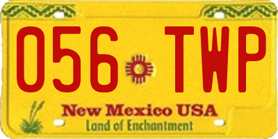 NM license plate 056TWP