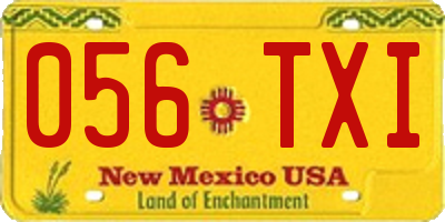 NM license plate 056TXI