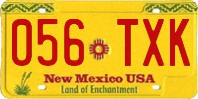 NM license plate 056TXK