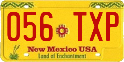 NM license plate 056TXP