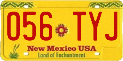 NM license plate 056TYJ