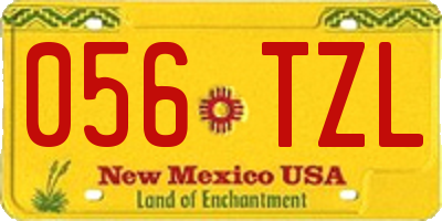 NM license plate 056TZL