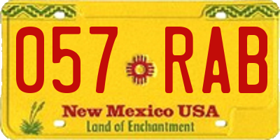 NM license plate 057RAB