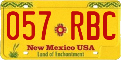 NM license plate 057RBC