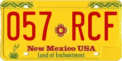 NM license plate 057RCF