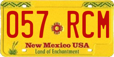 NM license plate 057RCM