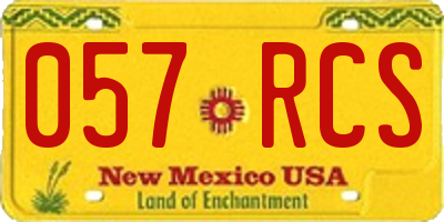NM license plate 057RCS