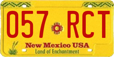 NM license plate 057RCT